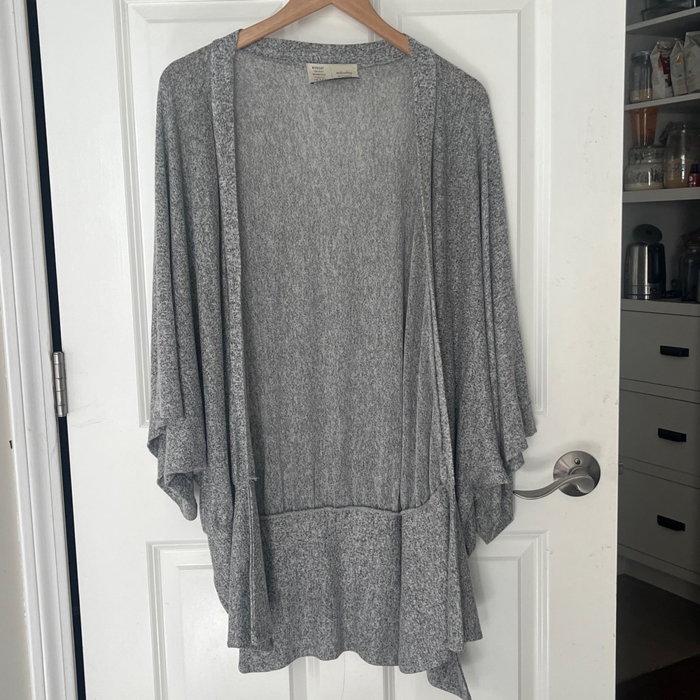 Anthropologie Saturday Sunday Gray Open Front kimono Cardigan one size